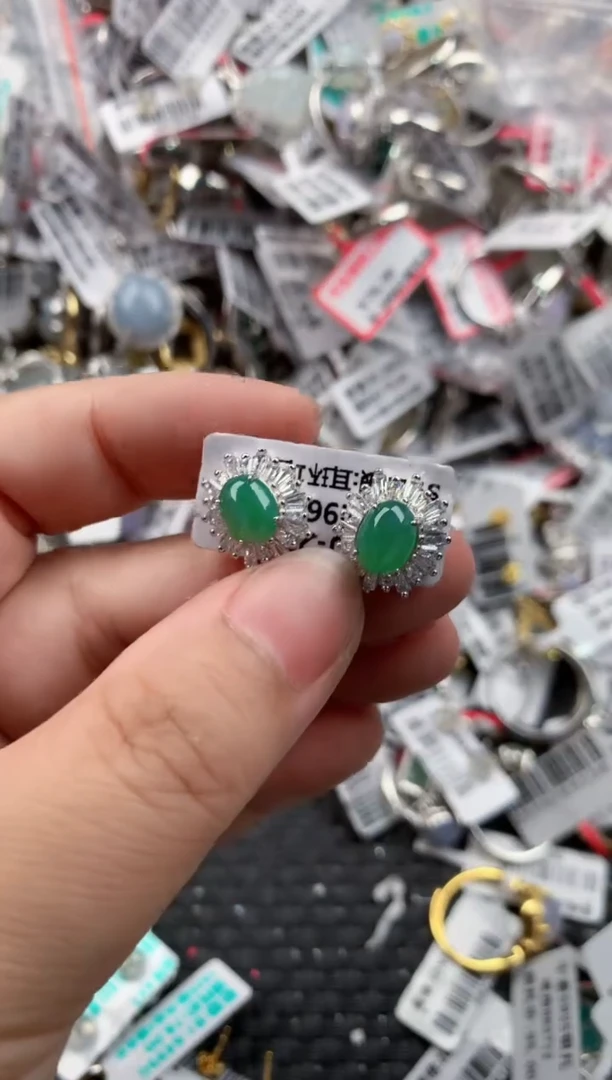 银S925镶嵌戒指翡翠1010   3