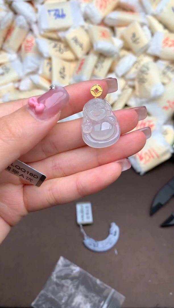 【闪购商品】翡翠挂件18K金镶嵌 —