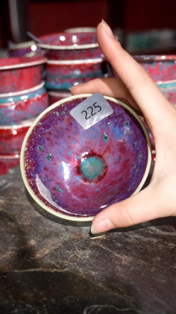 摆件陶精品窑变钧瓷茶器