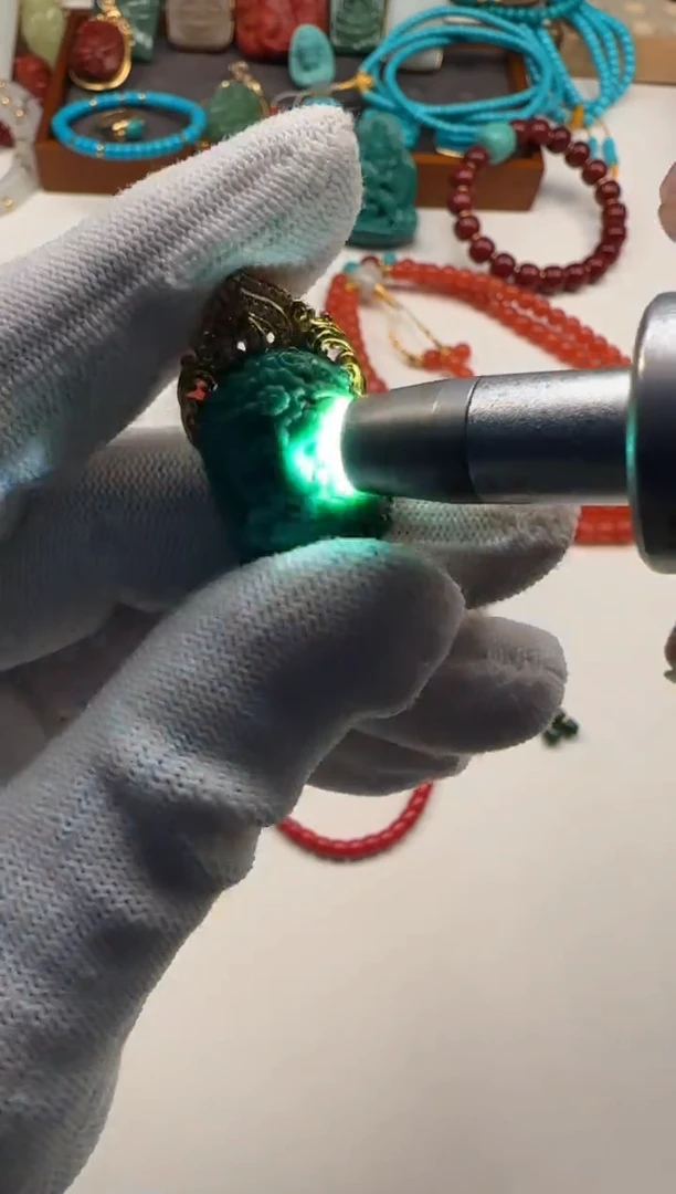 18K金镶嵌绿松石配饰配饰江*～配饰配饰