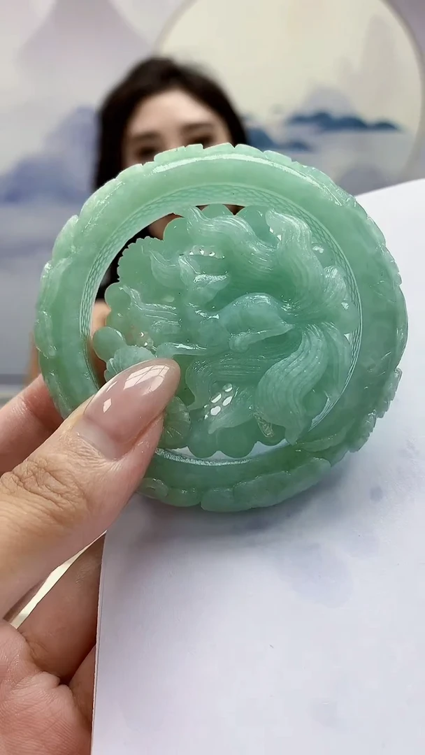 未镶嵌定制翡翠4829MM-毛货套镯（55圈）136
