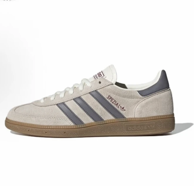 阿迪达斯/adidas三叶草女子HANDBALL灰色低帮休闲板鞋 HQ5130