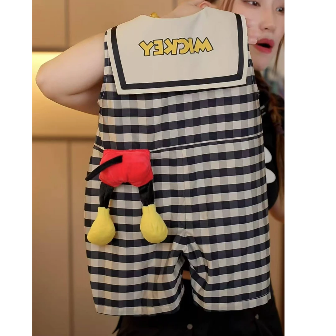 【条纹米奇】幂姐原创夏季超萌儿童薄款连体外穿服渔夫裤MJX256248