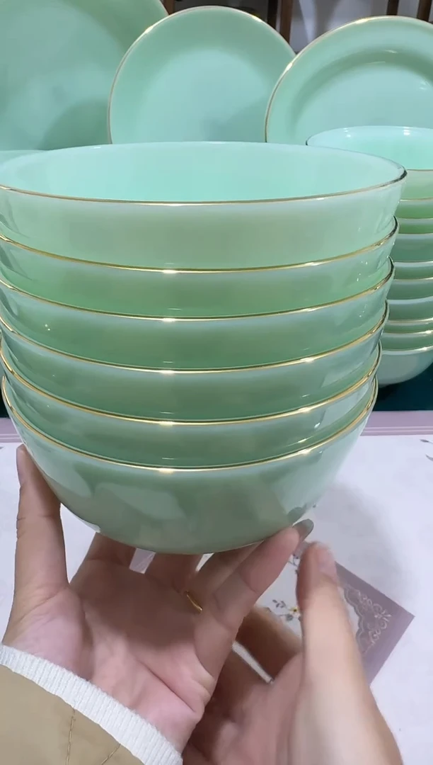 5.5英寸玉瓷碗6个口径13.8厘米