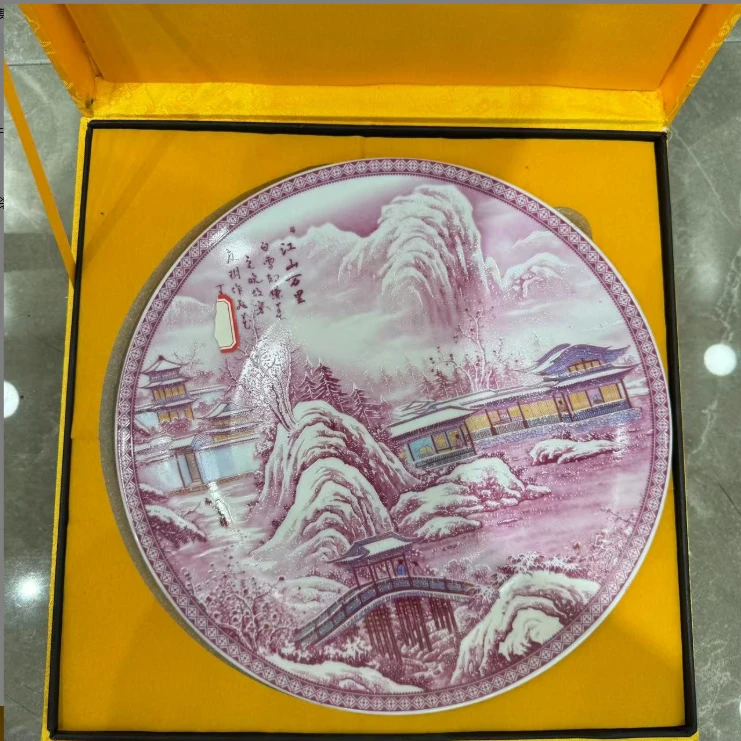 【百善瓷业】红雪景赏摆件-GH