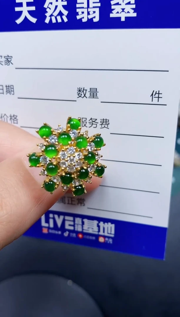 银S925镶嵌戒指翡翠192