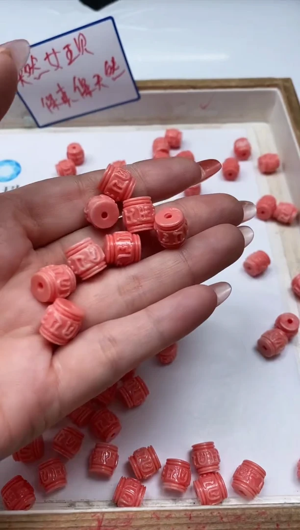 未镶嵌拼合珍珠（马贝珠）散珠C844 女皇贝 六字桶珠10个9.9元