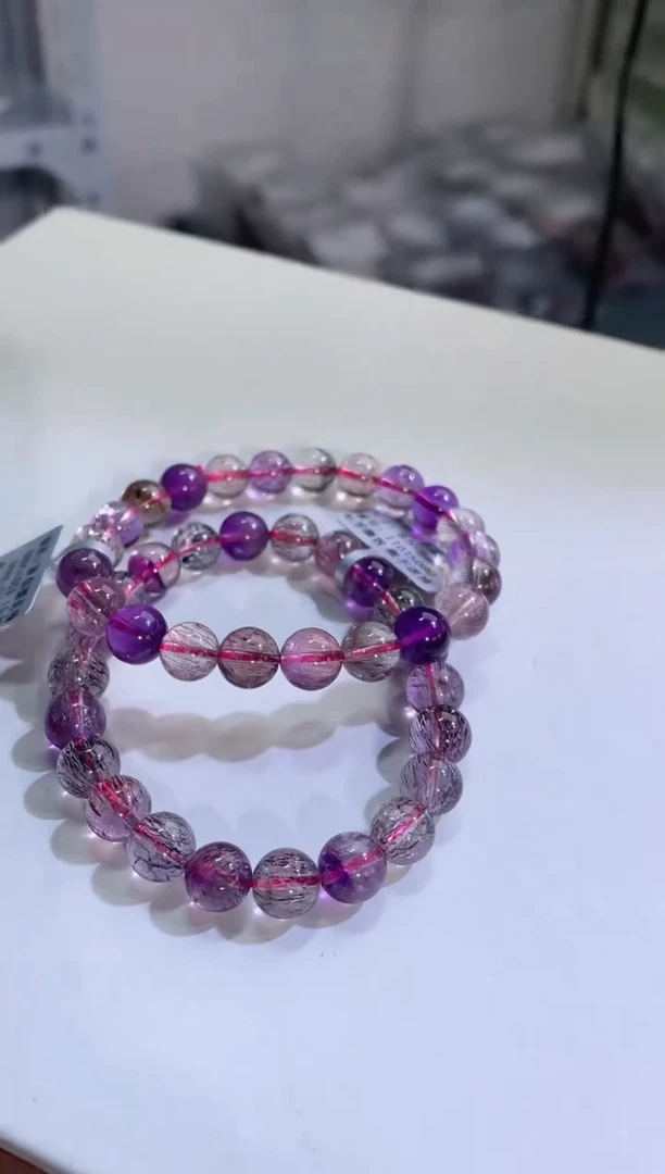 【闪购商品】水晶手链未镶嵌8.5-9mm仙女超七手链多样性发一