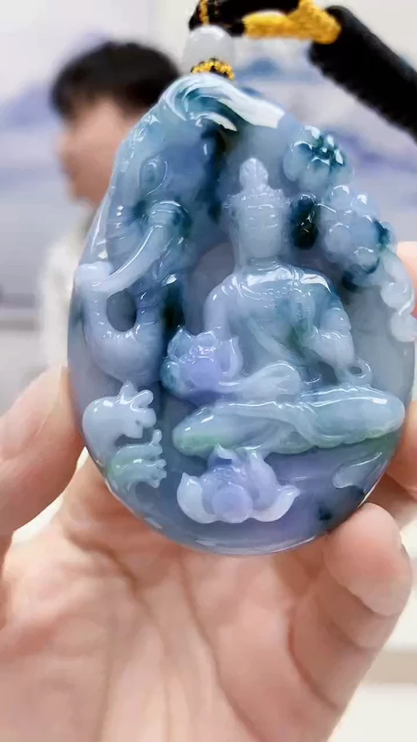 未镶嵌定制翡翠5060lr-毛货挂件55