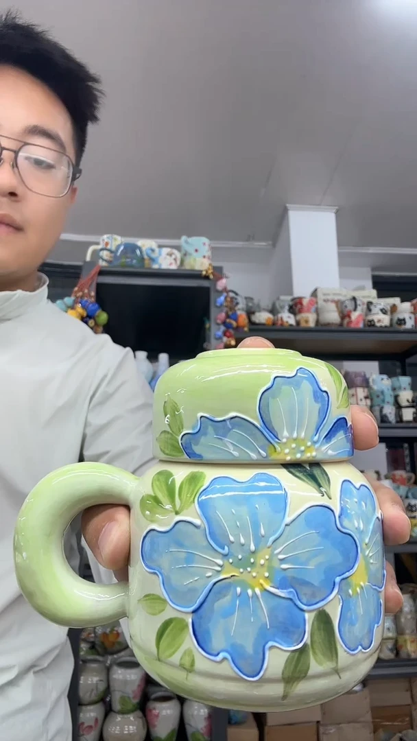 陶瓷绿色款 杯子套装
