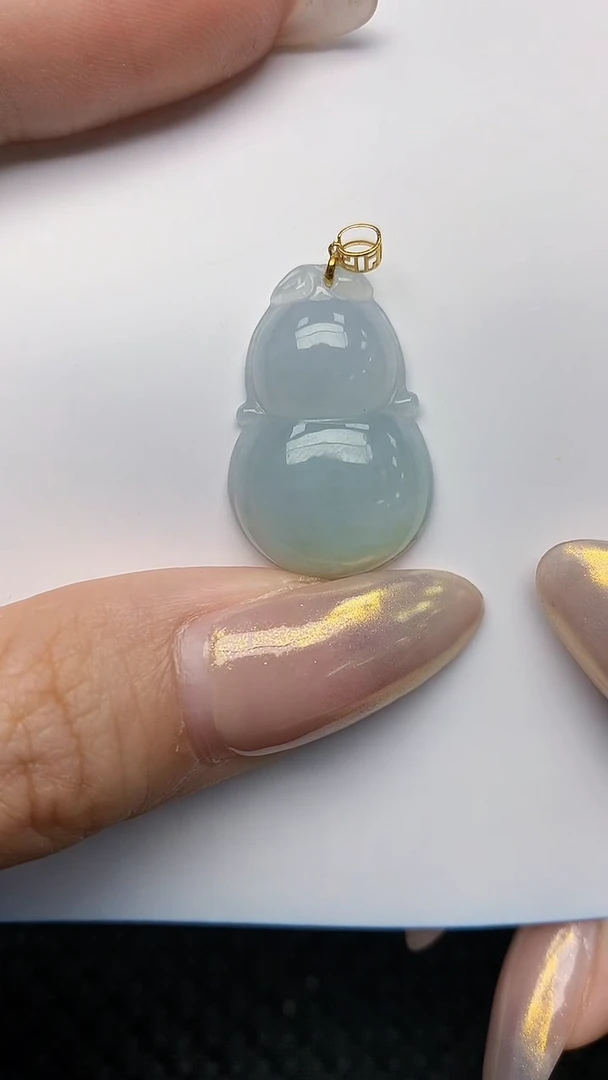 【闪购商品】翡翠18K金镶嵌颈饰天然翡翠A货