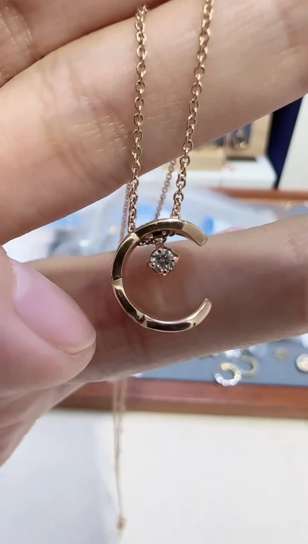 【闪购商品】天然钻石套链18K金镶嵌多样性发货发其一