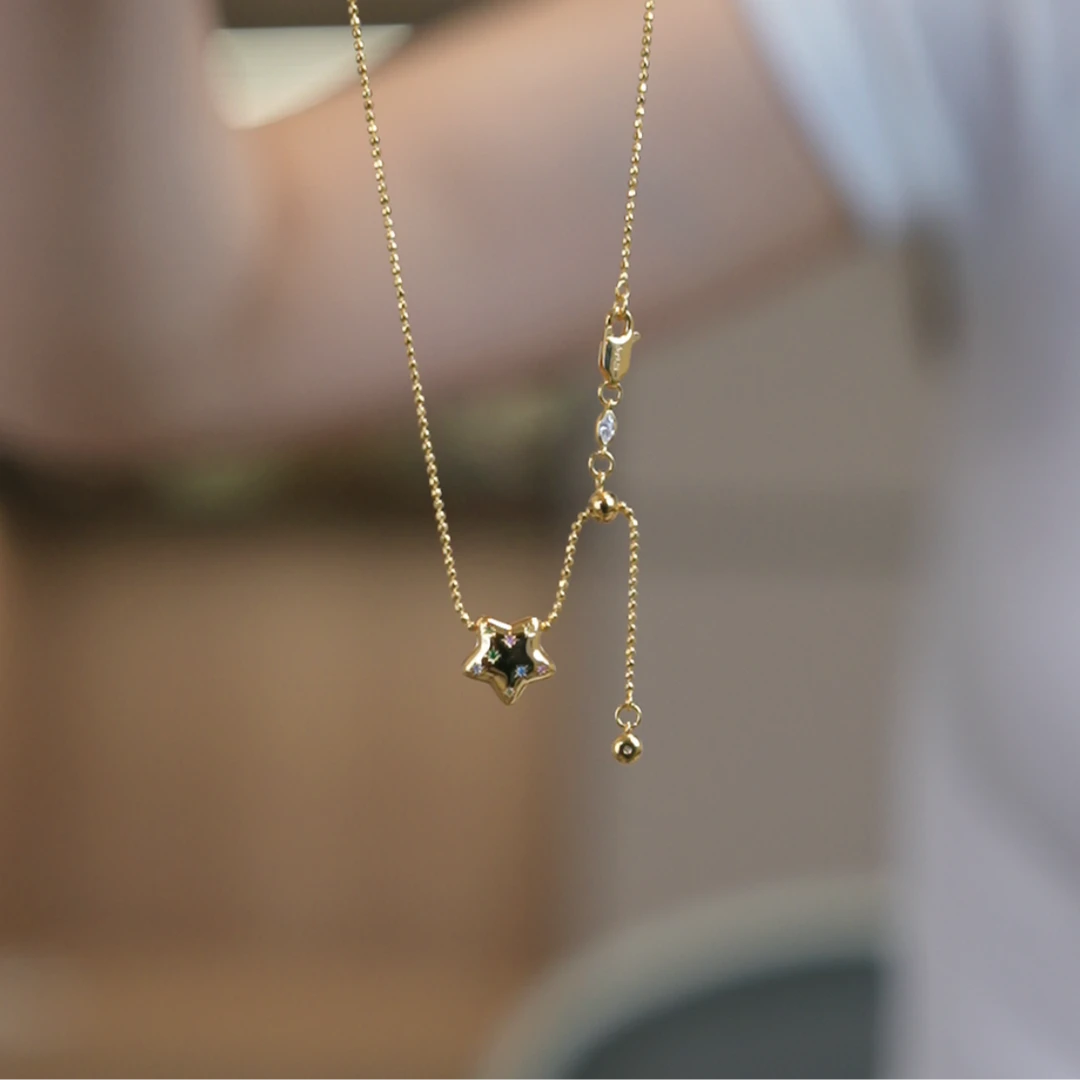 坠链均925银 轻奢甜美项链 8029