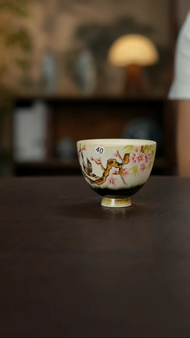 杯景德镇陶瓷杯碗柴烧多人