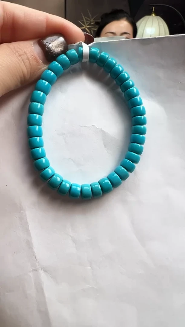 未镶嵌绿松石手串21卡7mm+