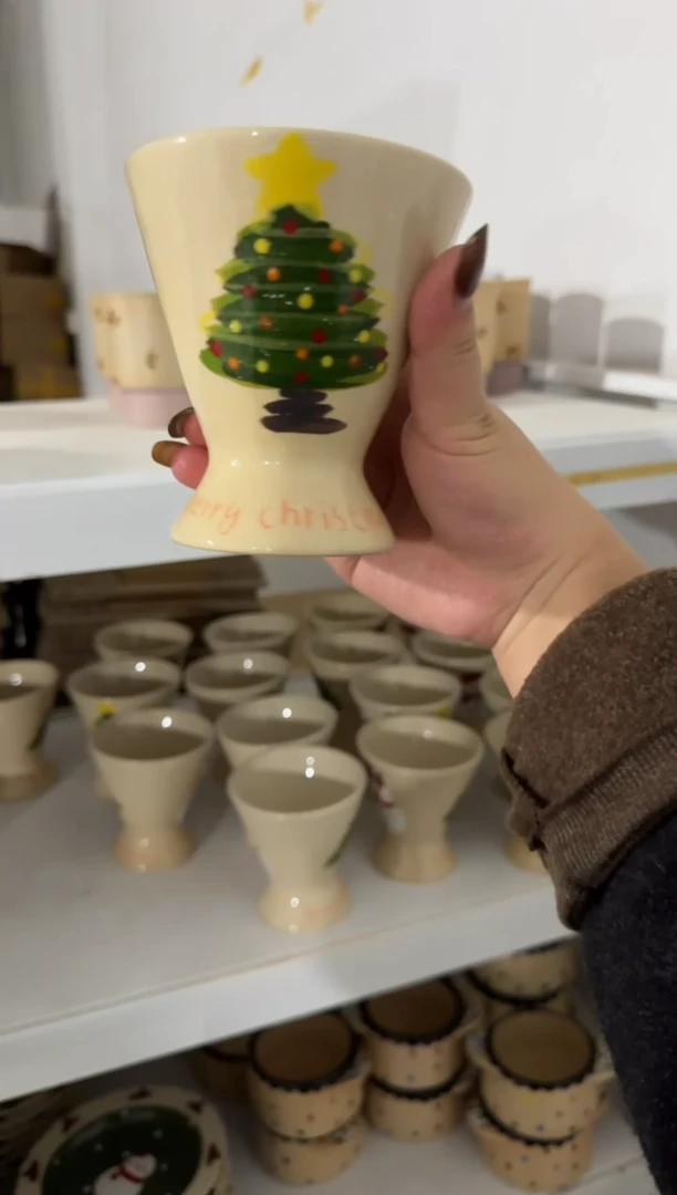 陶瓷圣诞杯子【十里高温釉下彩陶瓷】