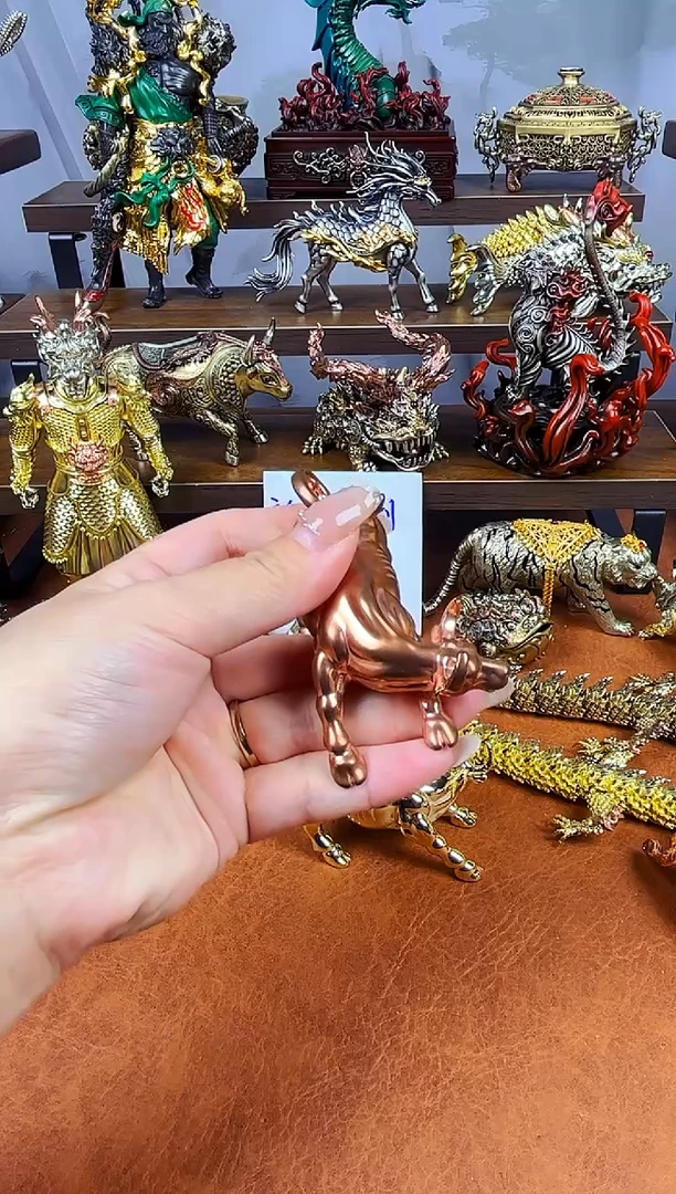 紫铜牛摆件实心华尔街牛牛