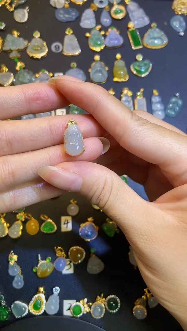 翡翠银S925镶嵌吊坠(不含链)1