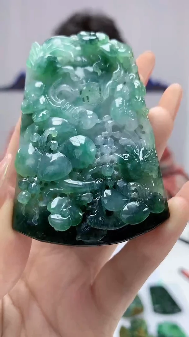 【闪购商品】定制翡翠未镶嵌4688DD-毛货挂件赠珠链52