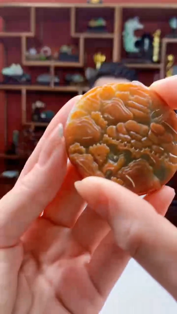 定制翡翠未镶嵌1095ry-毛货挂件赠珠链10