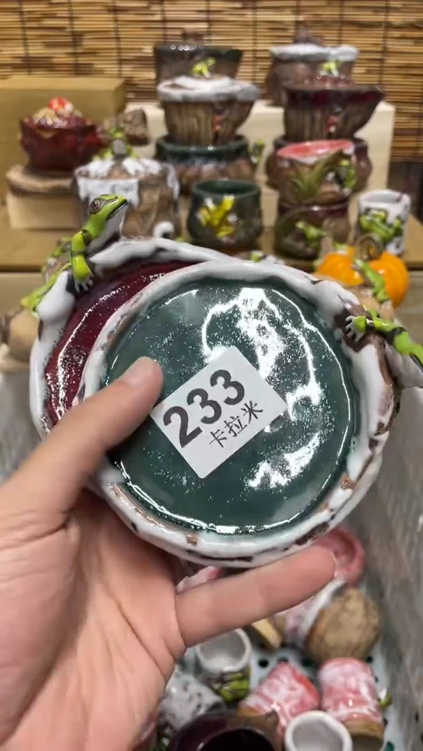 朱*珠233精美粗陶手工柴烧