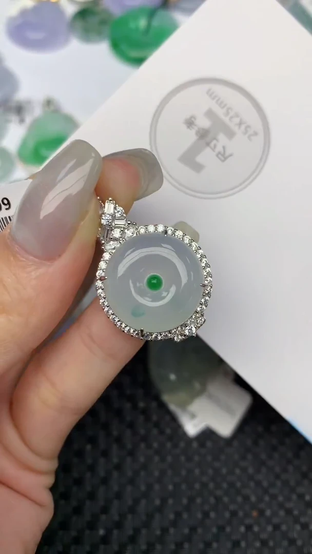 颈饰未镶嵌翡翠天然缅甸翡翠a货百元以上9元证书费自理