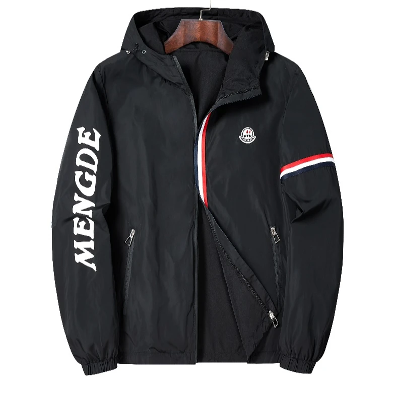 【澳门港正品】秋季双面可穿男合体型夹克轻奢防风连帽本布下摆外套