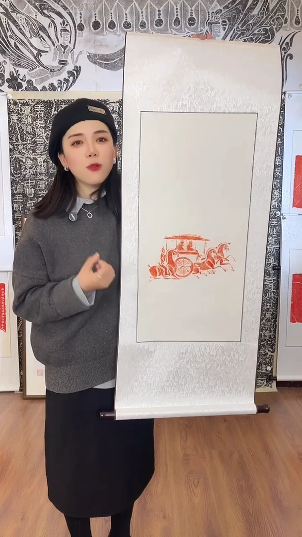 昌化石其他车马卷轴