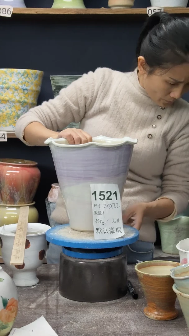 景德镇花盆默认微瑕1521