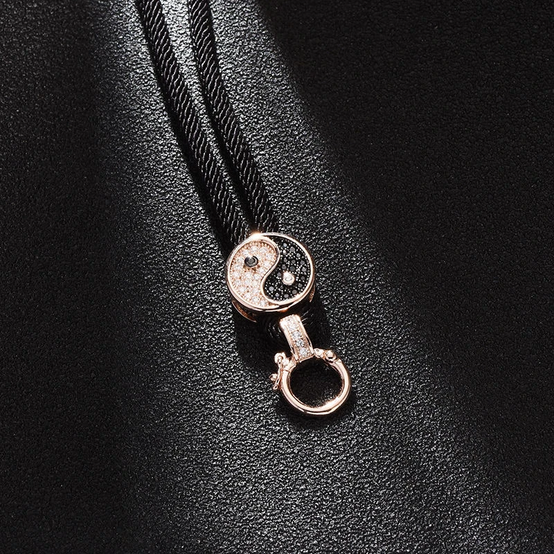 铜合金吊坠 高端吊坠挂绳太极男女款高货绳吊坠绳项链绳毛衣链女