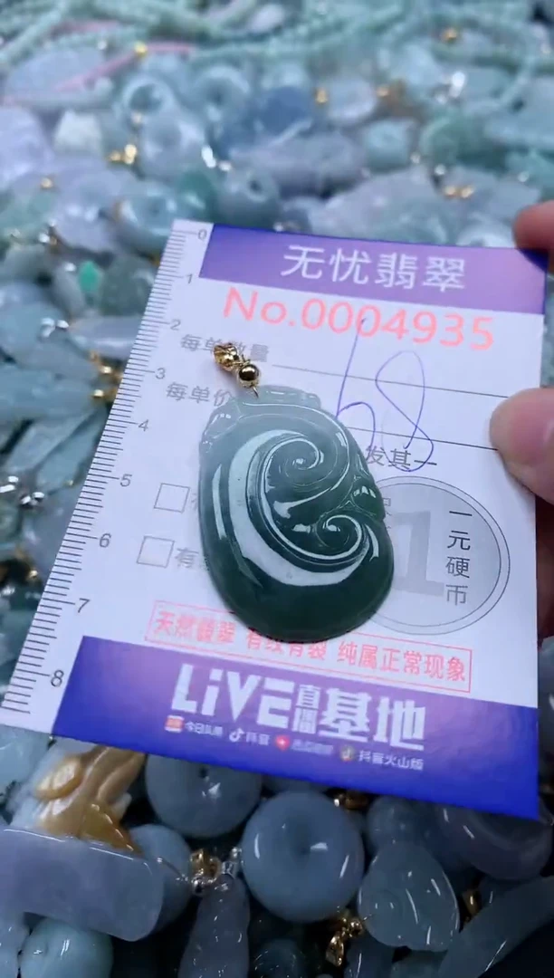 翡翠未镶嵌吊坠(不含链)4935