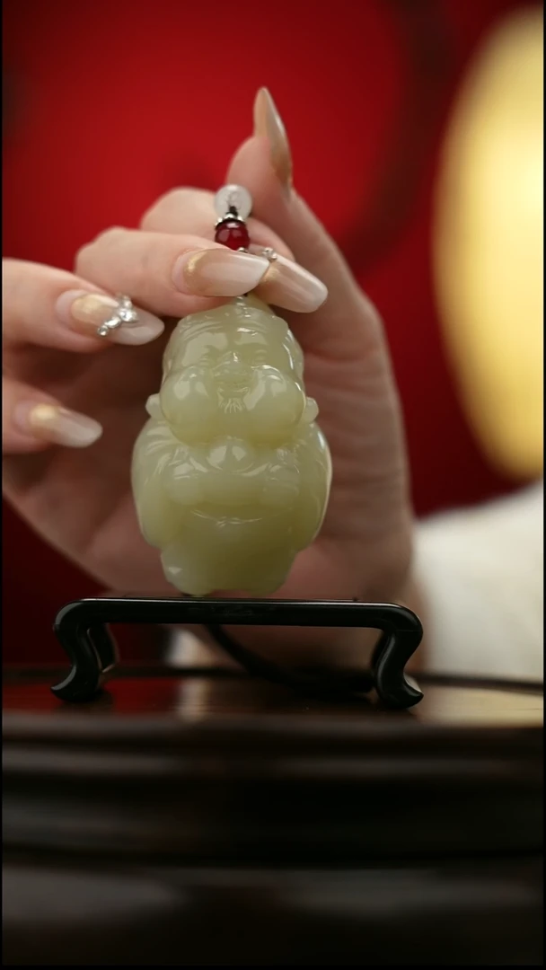 玉【财神】天然玉石手把件