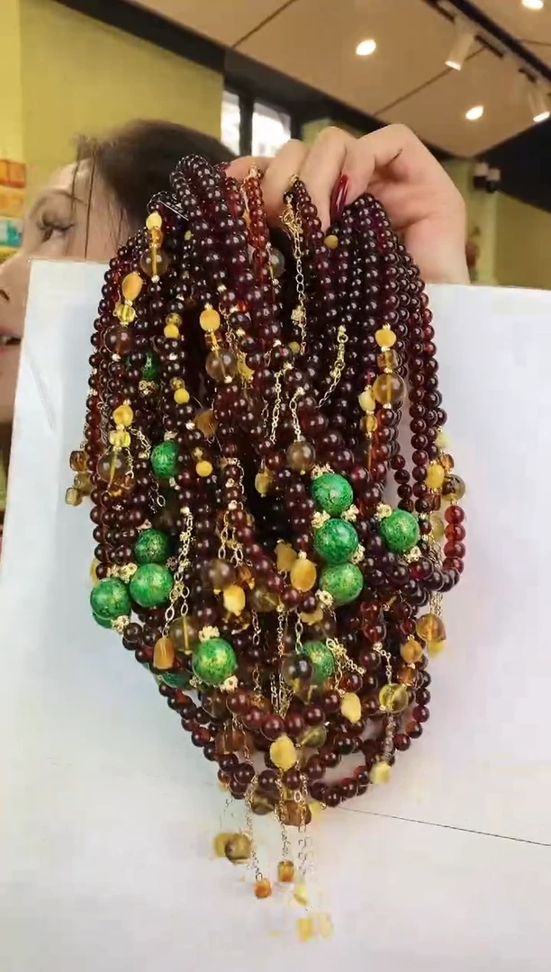 【闪购商品】琥珀颈饰未镶嵌多样性发一