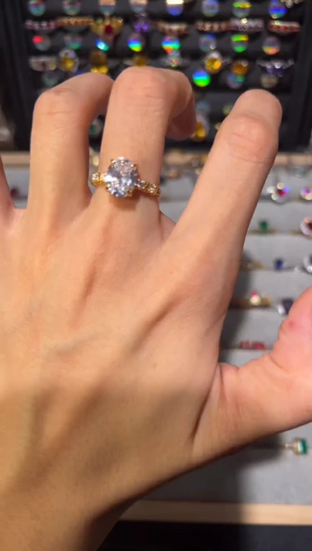 【闪购商品】蓝宝石戒指银S925镶嵌4461532