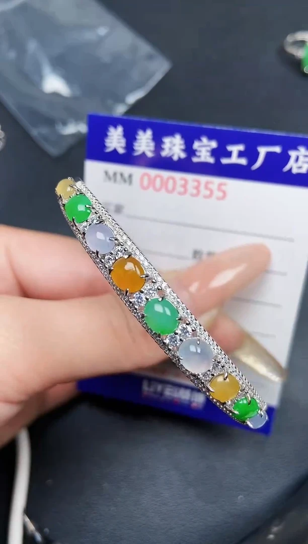 【闪购商品】翡翠颈饰银S925镶嵌3355