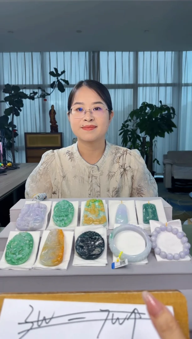 颈饰未镶嵌翡翠茄****黄YJ@@