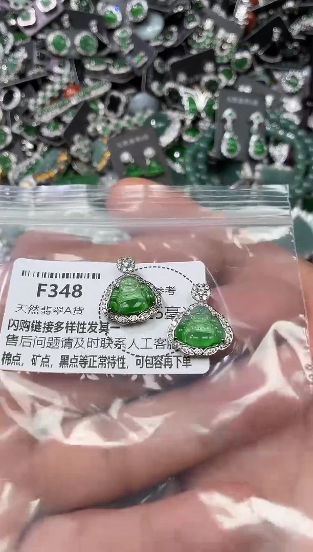翡翠未镶嵌颈饰F348多样性发其一