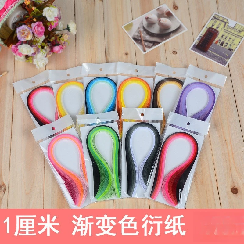 100条10mm宽39cm衍纸画手工具diy材料包套装洐颜彩包初小学生