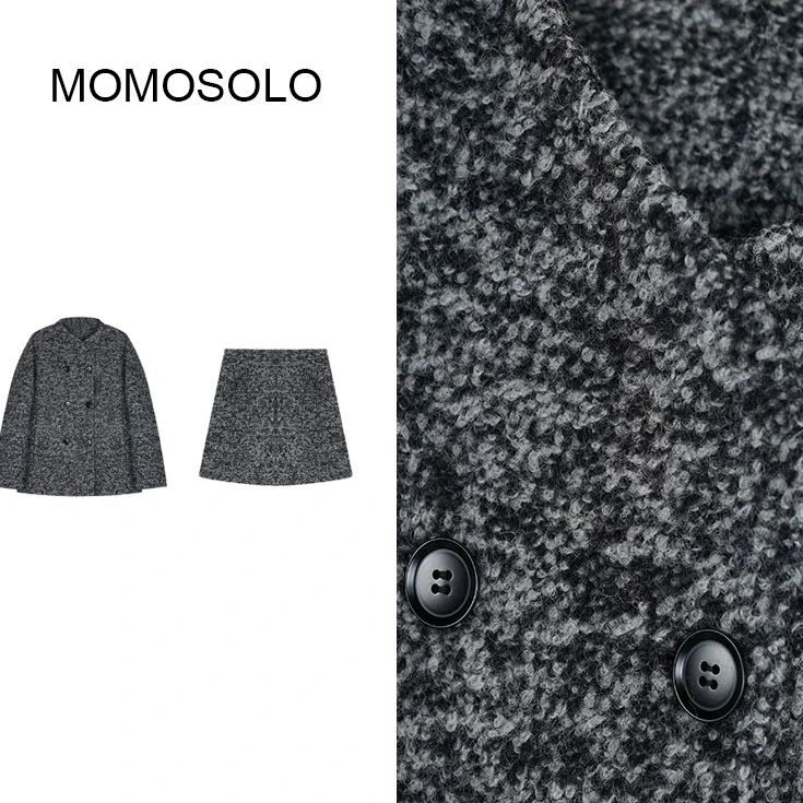 YM550冰川雪花灰显贵价值感立体圈圈羊毛白鹅绒