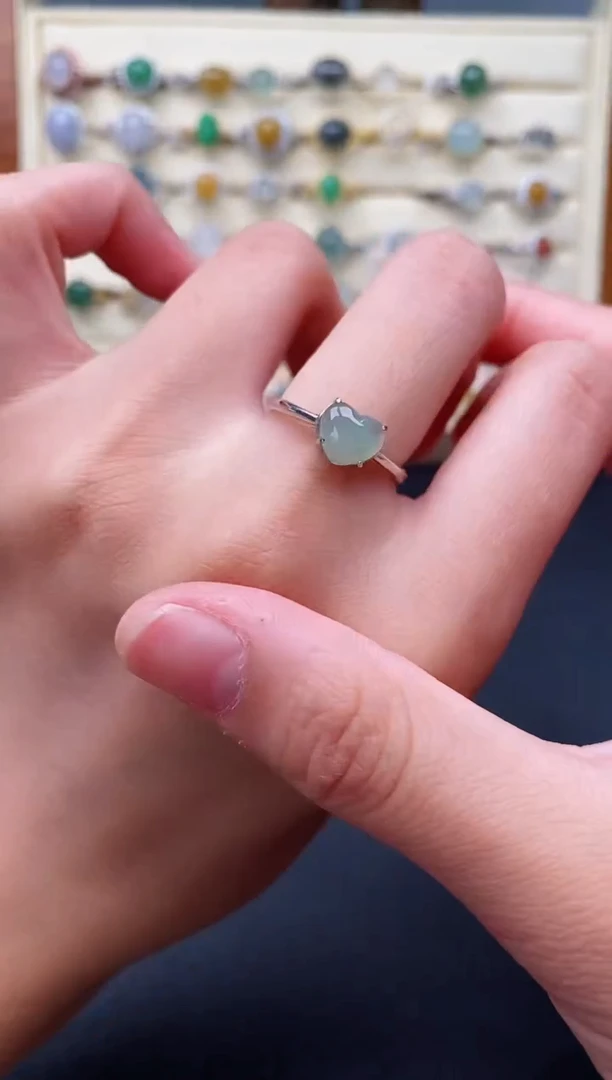 翡翠戒指银S925镶嵌333333    3-