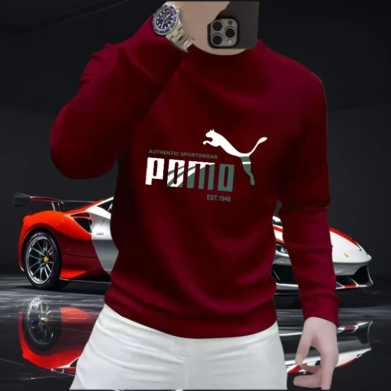 蒂秋冬季新款男士高品质圆领卫衣时尚百搭休闲上衣男潮牌加绒长袖