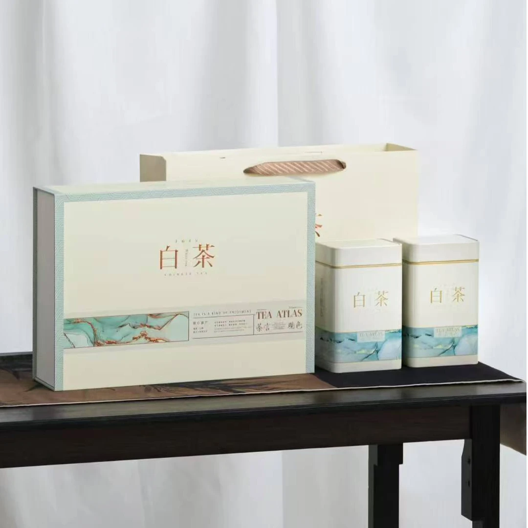 白茶黄金芽走量款两罐半斤装空礼盒中秋新款茶叶空礼盒包装
