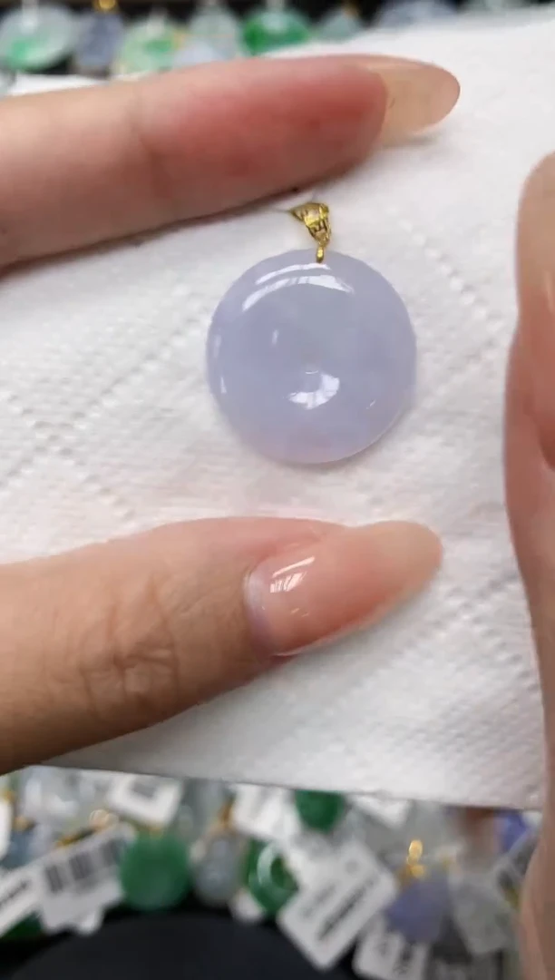 颈饰18K金镶嵌翡翠11111111111