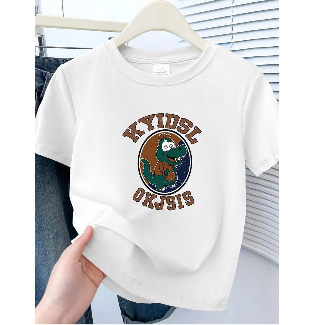 2025夏季新款创意字母印花正肩短袖T恤学院风小众百搭圆领上衣潮