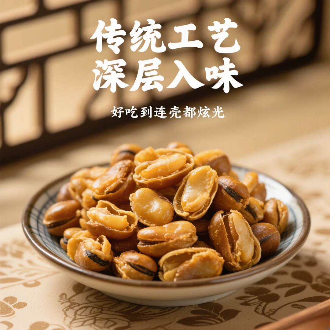 【牛肉味兰花豆352g*2包】香酥脆牛排味追剧零食休闲小吃夜宵下酒菜