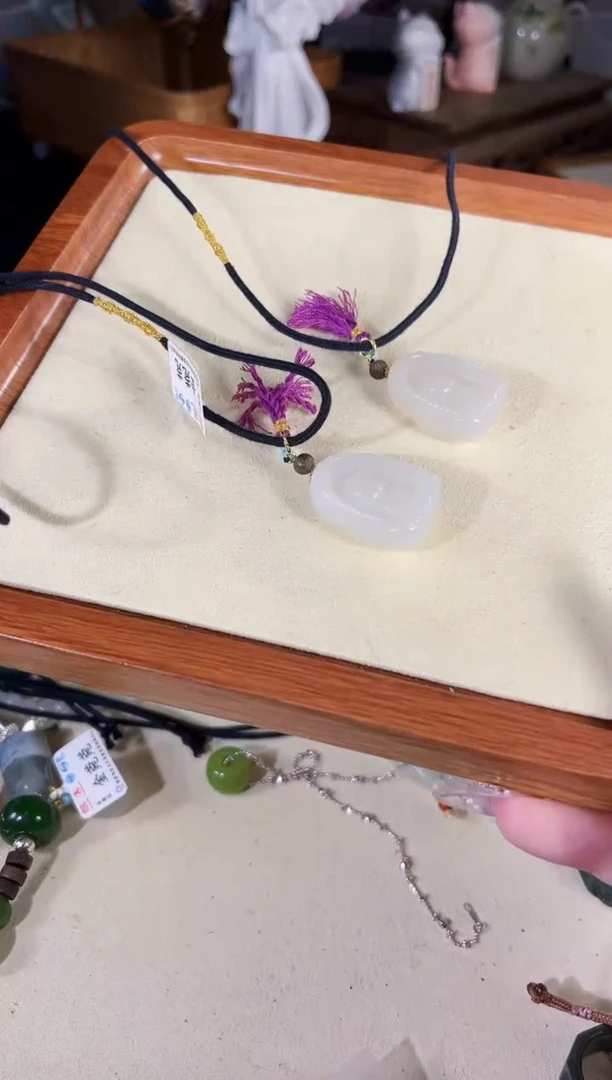 项链银S925镶嵌和田玉多样性发货其一默认天然特征