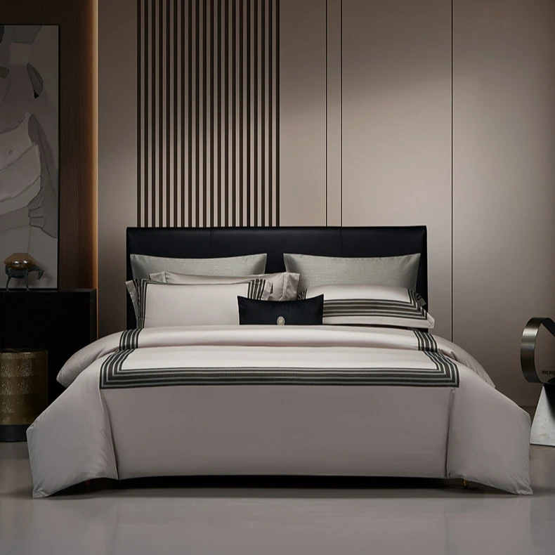 MINE/寐60支现代极简风新疆长绒棉四件套 静谧空间