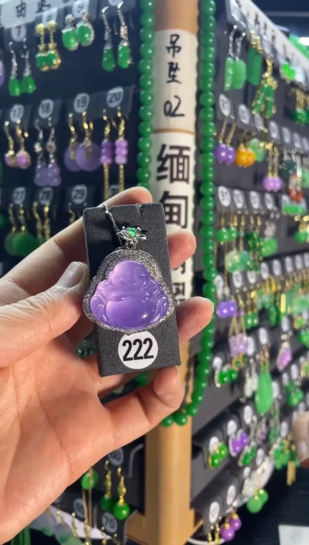 【闪购商品】翡翠耳饰银S925镶嵌222...