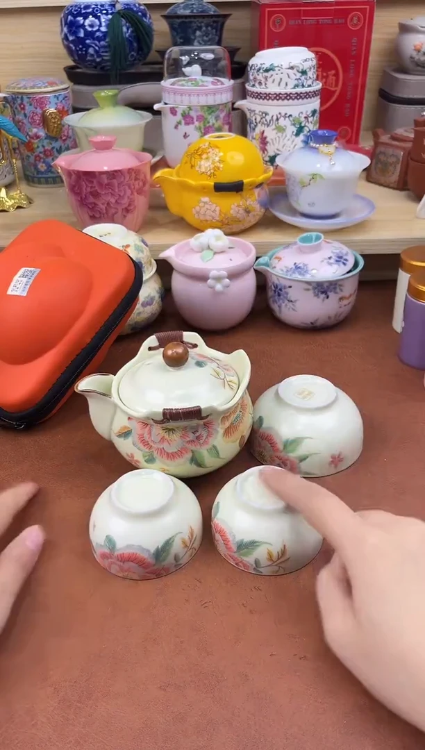 陶陶瓷茶具摆件旅行套组