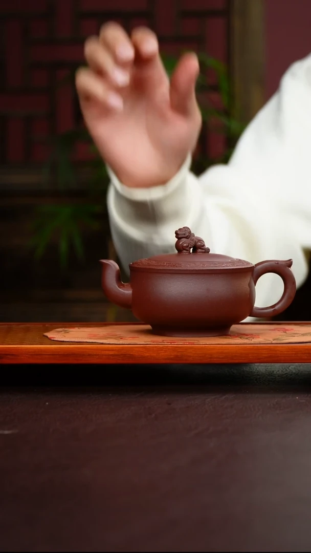 茶壶紫砂老紫泥 瑞兽